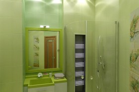 зелена ванна кімната