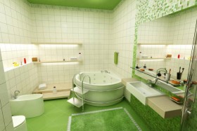 green bathroom