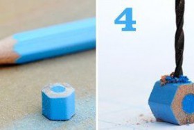 make beads from colored pencils