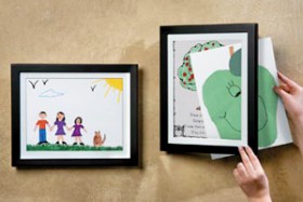 children&#39;s drawings in frames