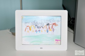 kids artwork as photo frame