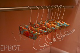 Hangers in a row