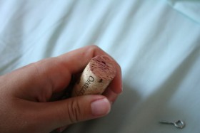 wine cork keychain