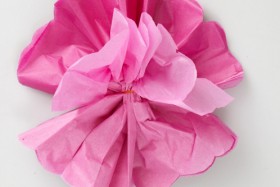 fleur en papier de soie