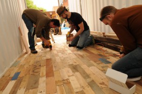 flooring from wood pallet 